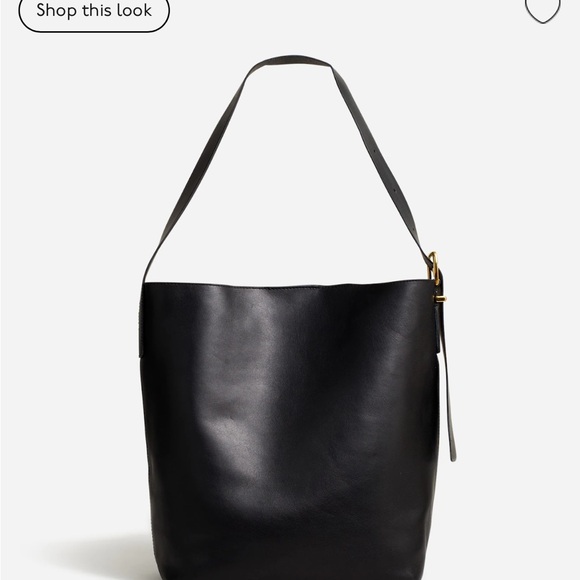 Chic Black Leather Tote Bag - Picture 1 of 4